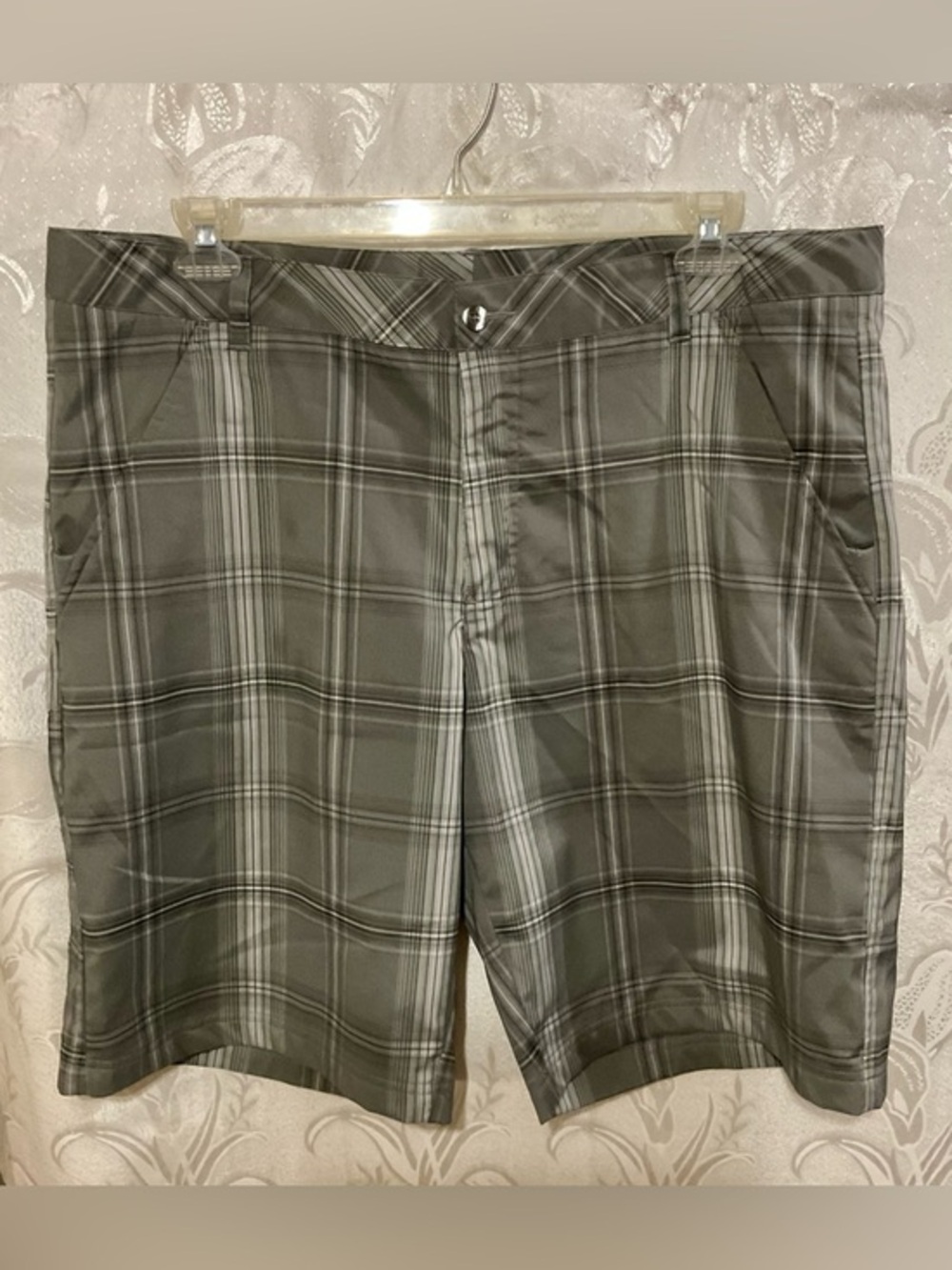 Fila Gray Plaid Performance Golf Shorts